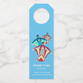 Etiqueta Para Garrafa Skydiving de macacão