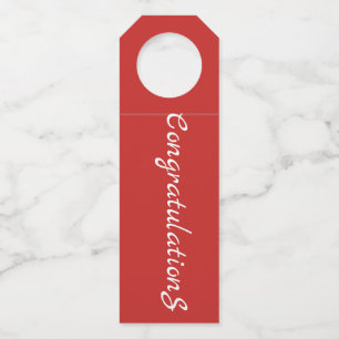 Etiqueta Para Garrafa Suporte para Garrafa - Parabéns