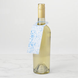 Etiqueta Para Garrafa Textura Splatter - Azul