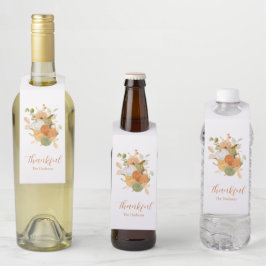 Etiqueta Para Garrafa Thanksgiving