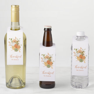 Etiqueta Para Garrafa Thanksgiving
