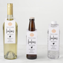 Etiqueta Para Garrafa This is How Babies are Made Bottle Hanger Tags