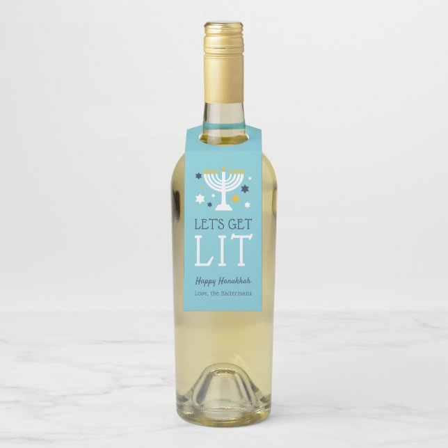 Etiqueta Para Garrafa Vamos Sair | Engraçado Hanukkah (Na garrafa)