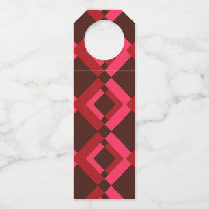 Etiqueta Para Garrafa Vermelho, rosa, ousado, animado, legal, geométrico