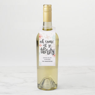 Etiqueta Para Garrafa Vinde todos vós Sedentos Etiqueta de Garrafa de Na