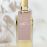 Etiqueta Para Garrafa Vinho de Casamento de Rosa Moderno Dusty<br><div class="desc">Etiquetas personalizadas de cabeleireiro e chá de panela de garrafas de vinho,  com moderno roteiro simples com design de fundo rosa empoeirado.</div>