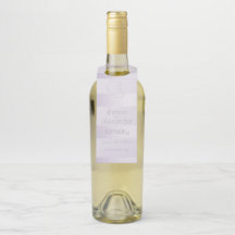 Vinho de Casamento | Lilac Shimmer Stripes Monogra
