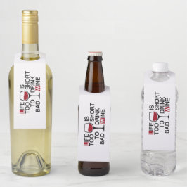 Etiqueta Para Garrafa Vinho ruim