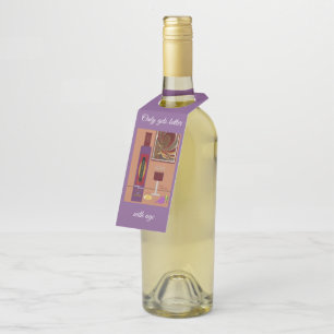 Etiqueta Para Garrafa Vinho ... "Só Melhora Com A Idade"