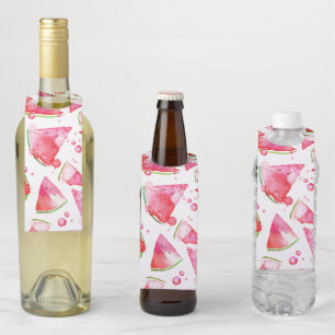 Etiqueta Para Garrafa Watercolor Melancia 1