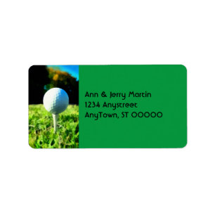 Etiqueta para golfistas design de bola de golfe em verde 