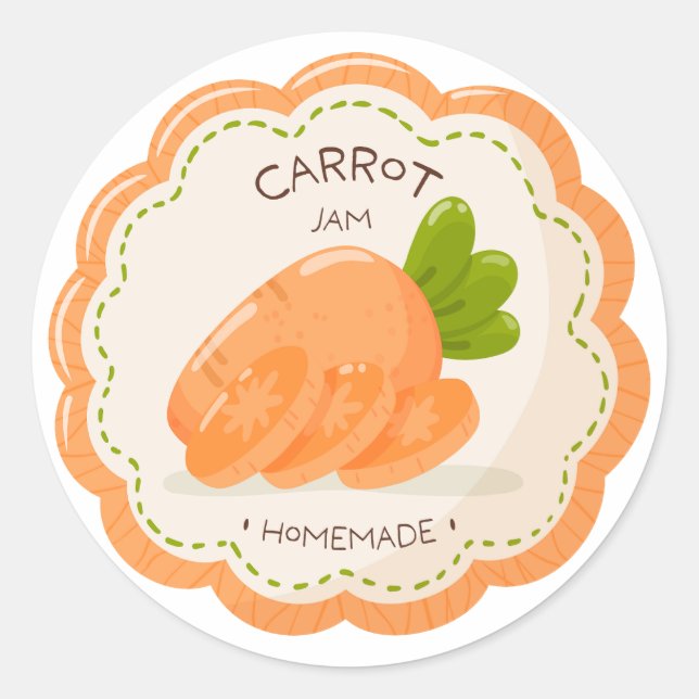 Etiqueta para mermelada de zanahoria (Frente)