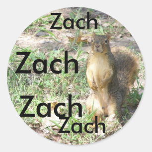 Etiqueta para o nome ZACH