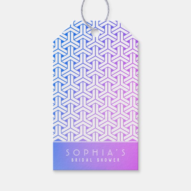 Etiqueta Para Presente 毘沙門亀甲 Bishamon Kikko Quimono Japonês (Frente)