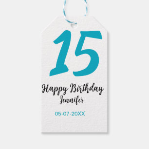 Etiqueta Para Presente 15 aniversário quiencenera adicionar data ano temp