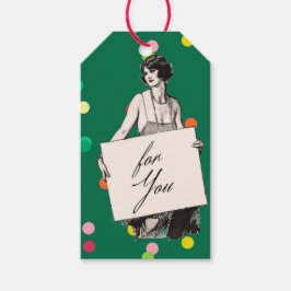 Etiqueta Para Presente 1920 Vintage Mulher Para Você