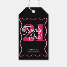 21 aniversário de 21 anos minimalista de onda retr