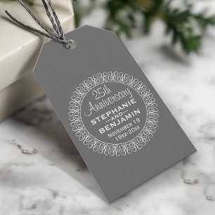 Etiqueta Para Presente 25o Aniversário de casamento personalizado