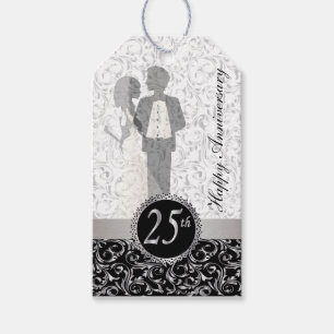 Etiqueta Para Presente 25o aniversário elegante