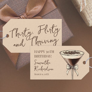 Etiqueta Para Presente 30 Flirty e feliz aniversário de 30 anos