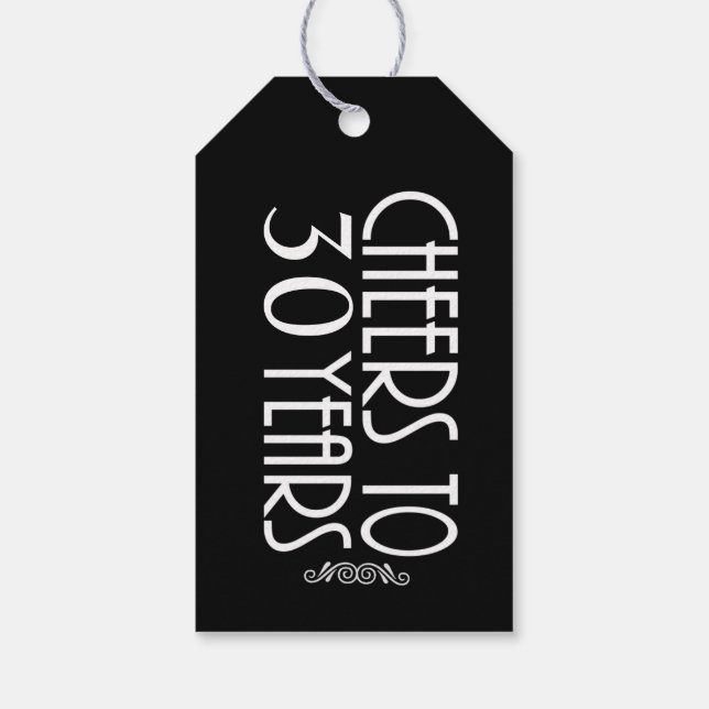 Etiqueta Para Presente 30 ou QUALQUER Etiqueta de Presente de Aniversário (Verso)