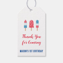 Etiqueta Para Presente 4 de julho Festa de aniversário Azul Branco Vermel