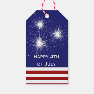 Etiqueta Para Presente 4o do Tag 4 do Sparkler de julho
