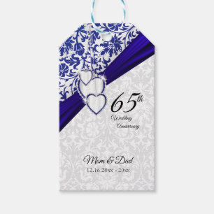 Etiqueta Para Presente 65th Aniversário de casamento da safira