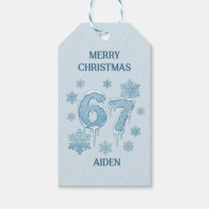Etiqueta Para Presente 67 Divertido 6 7 Seis Sete Natal Personalizado