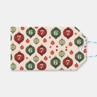 Etiqueta Para Presente 67 Retro Christmas Ornament Wrapping Paper 