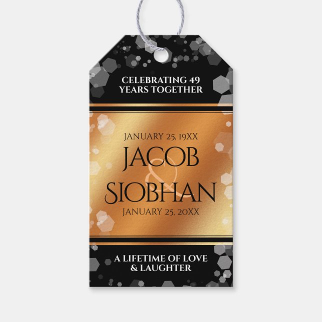 Etiqueta Para Presente 7 22º aniversário do Casamento de Cobre (Frente)