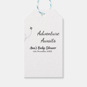 Etiqueta Para Presente A Adventure aguarda o nome da adição do chá de fra