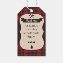 Etiqueta Para Presente A Aventura Começa! Chá de fraldas de Xadrez de Buf