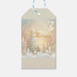 Etiqueta Para Presente A Christmas Angel Fantasy Snowy Landscape