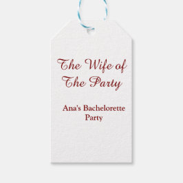 Etiqueta Para Presente A esposa do nome da festa de despedida de solteira
