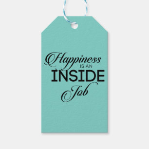 Etiqueta Para Presente A Felicidade É Um Trabalho Dentro