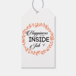 Etiqueta Para Presente A Felicidade É Uma Fraqueza De Trabalho Dentro