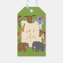 Etiqueta Para Presente A Festa de aniversário do tema "Animal"