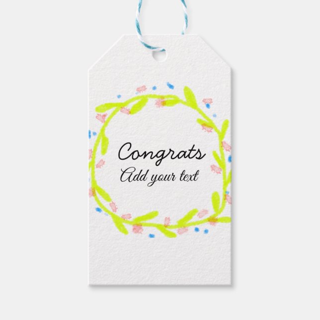 Etiqueta Para Presente A graduação mínima simples de parabéns adiciona (Frente)