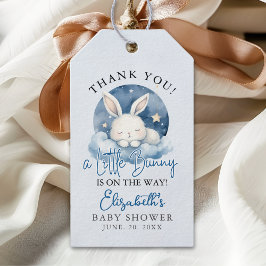 Etiqueta Para Presente a Little Bunny is on the way Baby Shower Boy