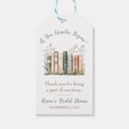 Etiqueta Para Presente A New Chapter Begins!  Book Bridal Shower Gift Tag
