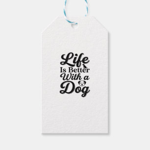 Etiqueta Para Presente A Vida é Melhor Com um Cachorro Camiseta de Amante