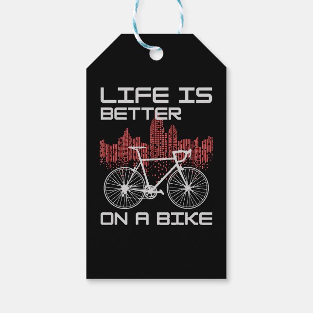 Etiqueta Para Presente A vida é melhor de bicicleta (Verso)