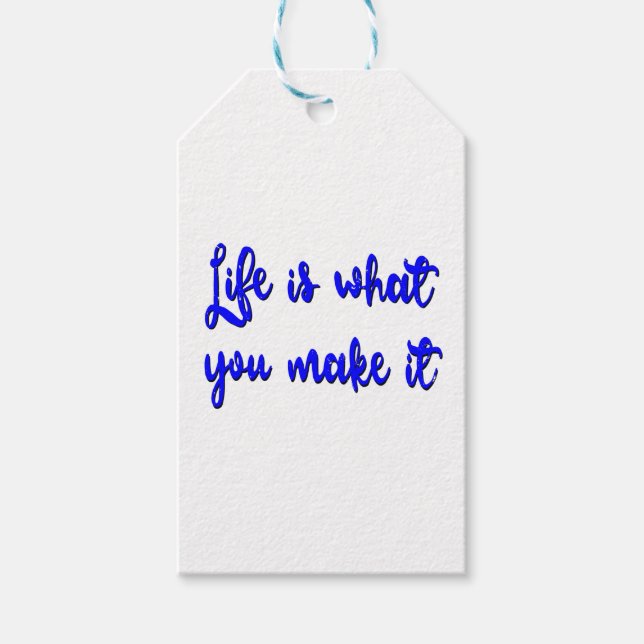 Etiqueta Para Presente A Vida É O Que Você Faz (Frente)