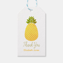 Etiqueta Para Presente Abacaxi personalizável Obrigado