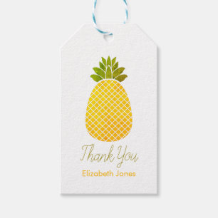 Etiqueta Para Presente Abacaxi personalizável Obrigado