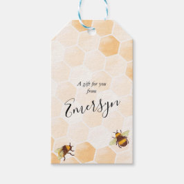 Etiqueta Para Presente Abelha Aquarela
