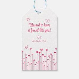 Etiqueta Para Presente Abençoado por ter um amigo como você, Namorados ro
