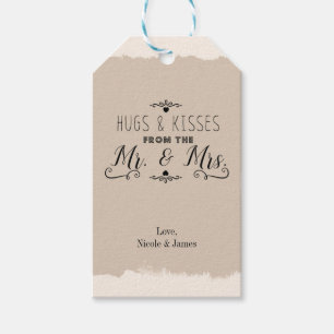 Etiqueta Para Presente ABRAÇOS & BEIJOS do Sr. & da Sra. casamento