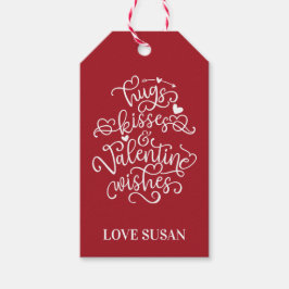 Etiqueta Para Presente Abraços e beijos | LÁBIOS | DIA DE OS NAMORADOS